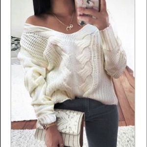 Twisted Cream sweater